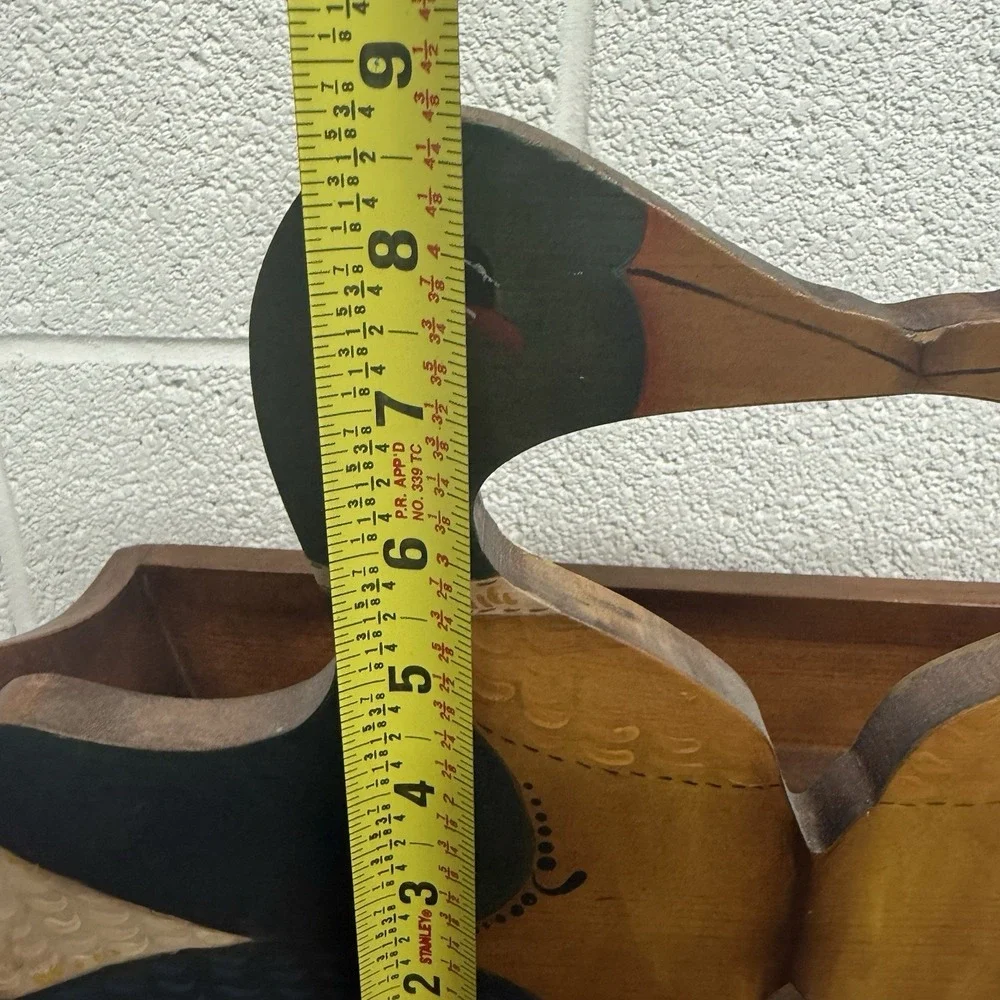 Wooden Duck Tote Basket Box Country Chic Cottage‎ Primitive